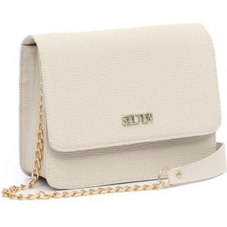 Bolsa Selten Lateral Com Alça De Corrente Creme