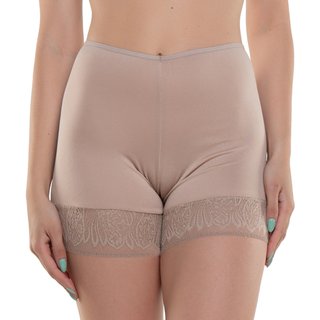 Shorts Bermuda Segunda Pele Modeladora Anágua Com Renda Cintura Alta Feminina Microfibra Shapewear