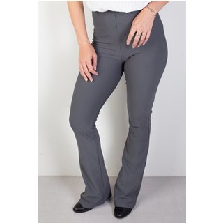 Calça Fluffy flare cintura alta feminina 80020 - Chumbo