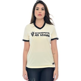 Camiseta Corinthians Oficial Respeita As Minas Gola V Off White Empório Alex