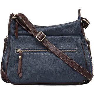 Bolsa SN Couros Berlim Azul/Marrom