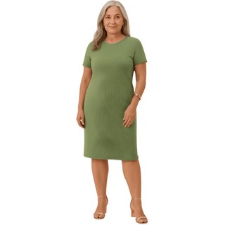 Vestido Plus Size Canelado Lunender