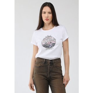 Camiseta Feminina Levi's The Perfect Tee Estampa Western Branca