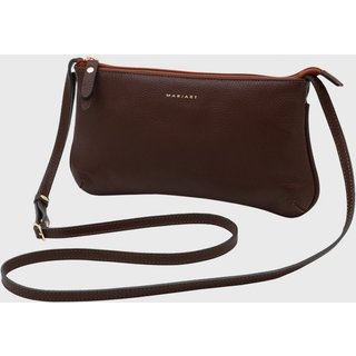 Bolsa Transversal de Couro Mariart Caipirinha Chocolate