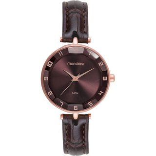 Relógio Feminino Vidro Facetado Rosé Mondaine