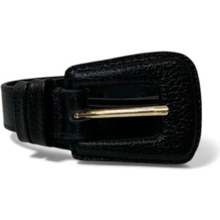 Cinto Feminino em Couro Fivela Encapada 027 Preto
