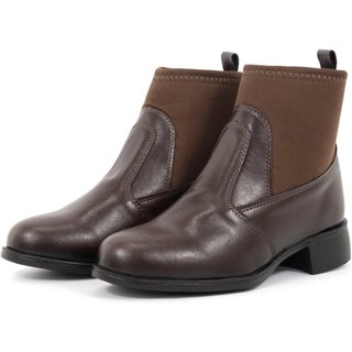 Bota Cano Curto Feminina Casual com Elastico Urbana Confortável Café