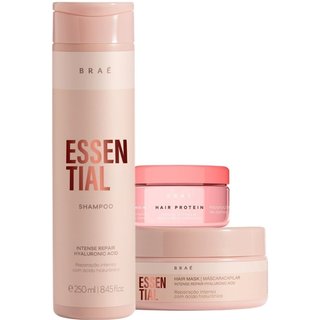 Kit Braé Essential Shampoo Máscara e Hair Protein (3 produtos)