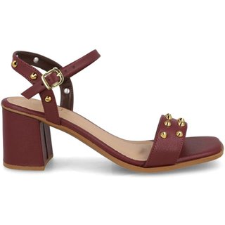 Sandália M Shuz Tachas Feminina Vinho