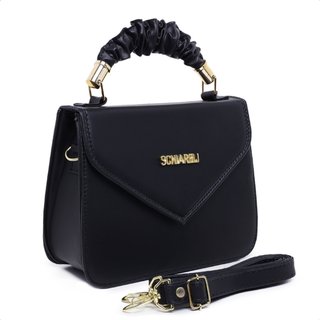 Bolsa Feminina Tira Colo Transversal Com Alça Removível 8140 Preto