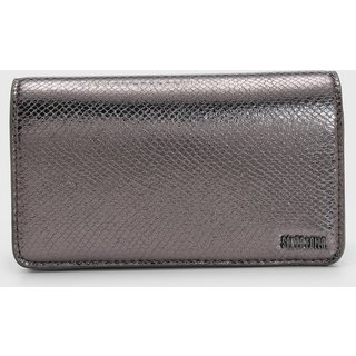 Bolsa Feminina Santa Lolla Média Textura Metalizada Grafite