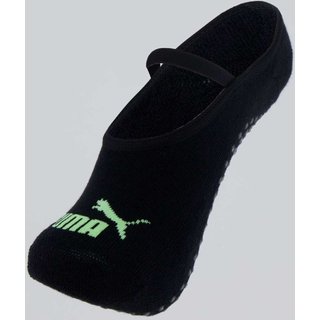 Meia Puma Pilates Feminina Preta e Verde