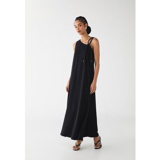 Vestido Longo Feminino CaCay Alça Corda Preto
