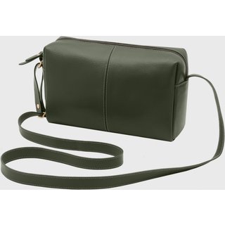Bolsa Transversal Couro Mariart Capim Verde Army