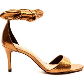Sandália Couro Bronze Salto Médio Cecconello 2538010-8