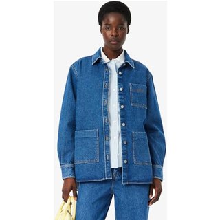 Camisa Overshirt em denim tamanho grande Azul