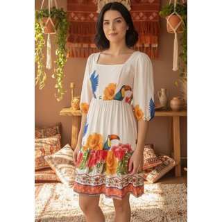 Vestido Curto Amazonia Vital Fauna e Flora I