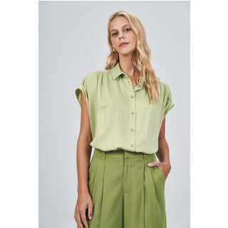 Camisa Leve Franzido Feminina Acostamento