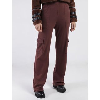 Calça Malha Wide Leg Autentique Feminina MARROM