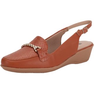 Sapato Feminino Anabela Piccadilly 143224 0083224 Caramelo