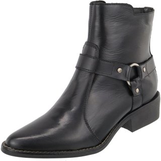Bota em Couro Feminina Cano Baixo Bico Fino Preto Tellini Store