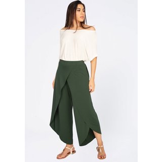 Calça Pantacourt Amazonia Vital Transpassada Malha Verde