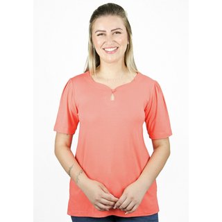 Blusa Pau a Pique Manga Curta Básica Coral CORAL - G Pau a Pique