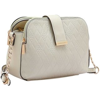 Bolsa Feminina Chenson Geométrico 3485262 Bege