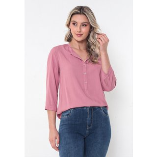 Blusa Intens Manga 3/4 Viscolinho Liso
