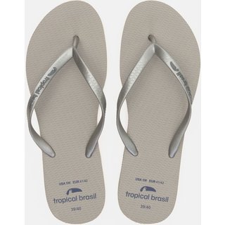 Chinelo Tropical Brasil Perolado Slim Prata