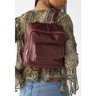 Mochila SN Couros Florence Vermelho