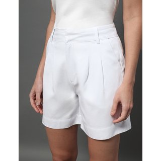 Bermuda Feminina Linho Misto Calvin Klein - Branco Calvin Klein Jeans