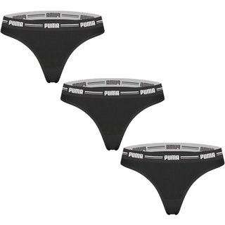 Kit 3 Calcinhas Puma Fio Dental Feminina - Preto