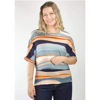 Blusa Pau a Pique Estampada Azul AZUL - PP Pau a Pique