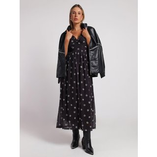 Vestido Tule Longo Manga 3/4 Autentique Feminino PRETO