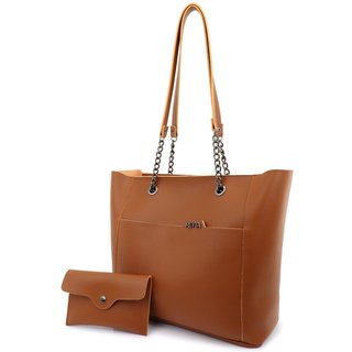 Bolsa Saco Grande Ombro e Mão Retta Oficial Caramelo