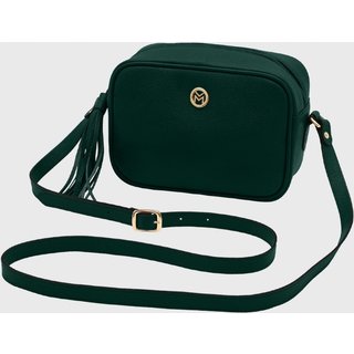 Bolsa Transversal de Couro Mariart Titânio Amazônia