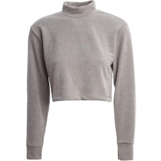 Blusa Tricot Cropped Manga Longa Feminina CINZA