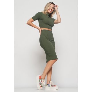 Saia Salvatore Midi Canelada Verde