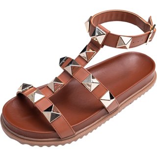 Papete Rasteira Sandalia Caramelo Piramide Kuento Shoes