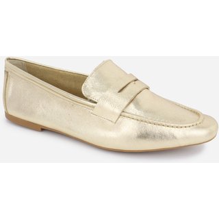 Loafer Couro Maria Paula Feminino Casual Prata Velho