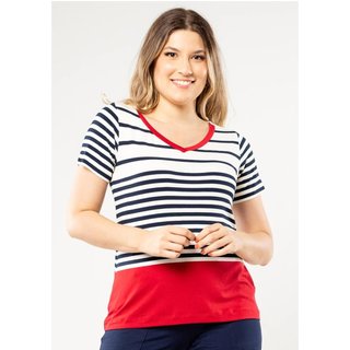 Blusa Pau a Pique Listrada Vermelho VERMELHO - P Pau a Pique