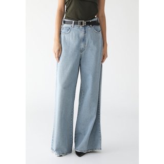 Calça Jeans Forum Wide Leg Barra Destroyed Azul