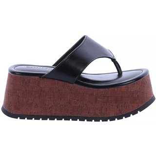 Sophie - Tamanco Flatform Tratorado Preto Preto