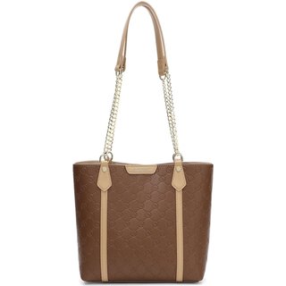Bolsa Feminina Trabalho Ombro Espaçosa Resistente Alça Corrente