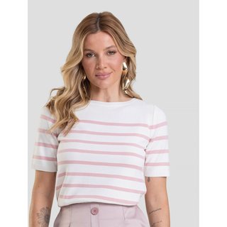 Blusa Feminina Em Tricot De Fio Modal Dianna Rosa