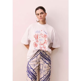 Camiseta CaCay Reta It Feels Like Summer Off-White