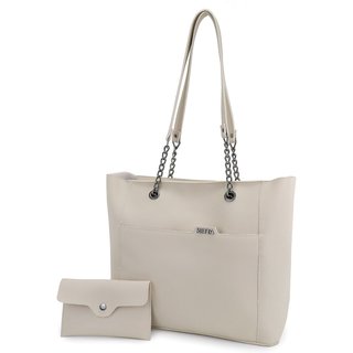 Bolsa Saco Grande Ombro e Mão Retta Oficial Marfim