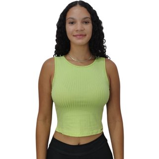 Blusa Regata Básica Canelada Lunender