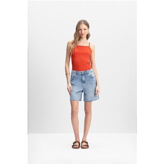 Blusa Feminina Regata Canelada Essendi Laranja Médio Laranja